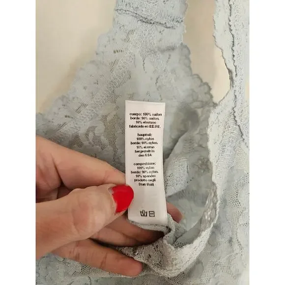 Hanky Panky Women's Light Blue Signature Lace® Classic Cami Size Medium - Picture 5 of 8